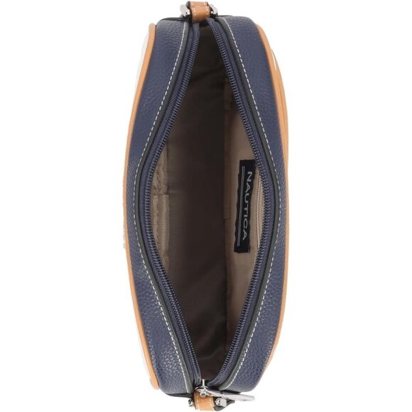 Women's White (Woven) PU leather Candid Camera Adjustable Crossbody Bag - Picture 3 of 5